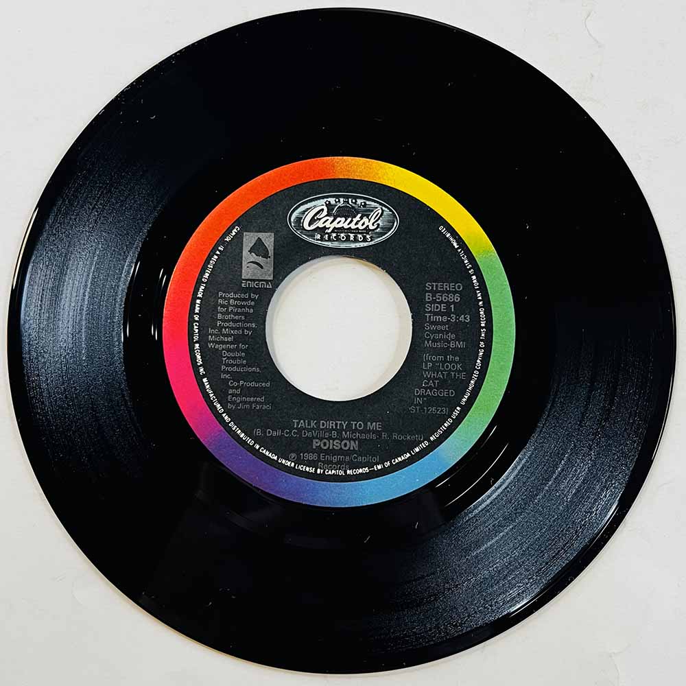 Poison 1976 B-5686 Talk Dirty To Me begagnad singelskiva