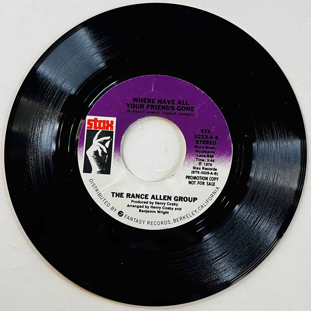 Rance Allen Group Käytetty 7” ei kuvakantta Where Have All Your Friends Gone  kansi Ei kuvakantta levy EX- käytetty vinyylisingl