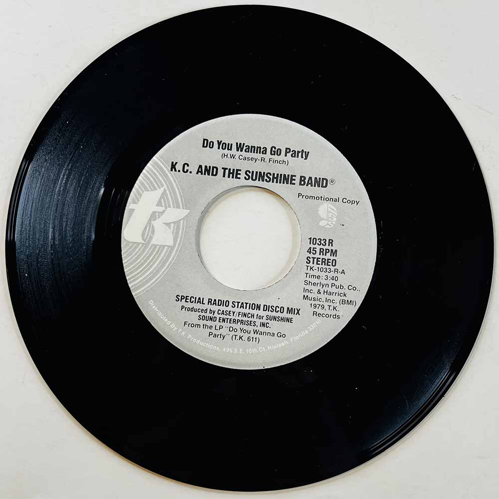 KC & The Sunshine Band Käytetty 7” ei kuvakantta Do You Wanna Go Party   kansi Ei kuvakantta levy EX käytetty vinyylisingle