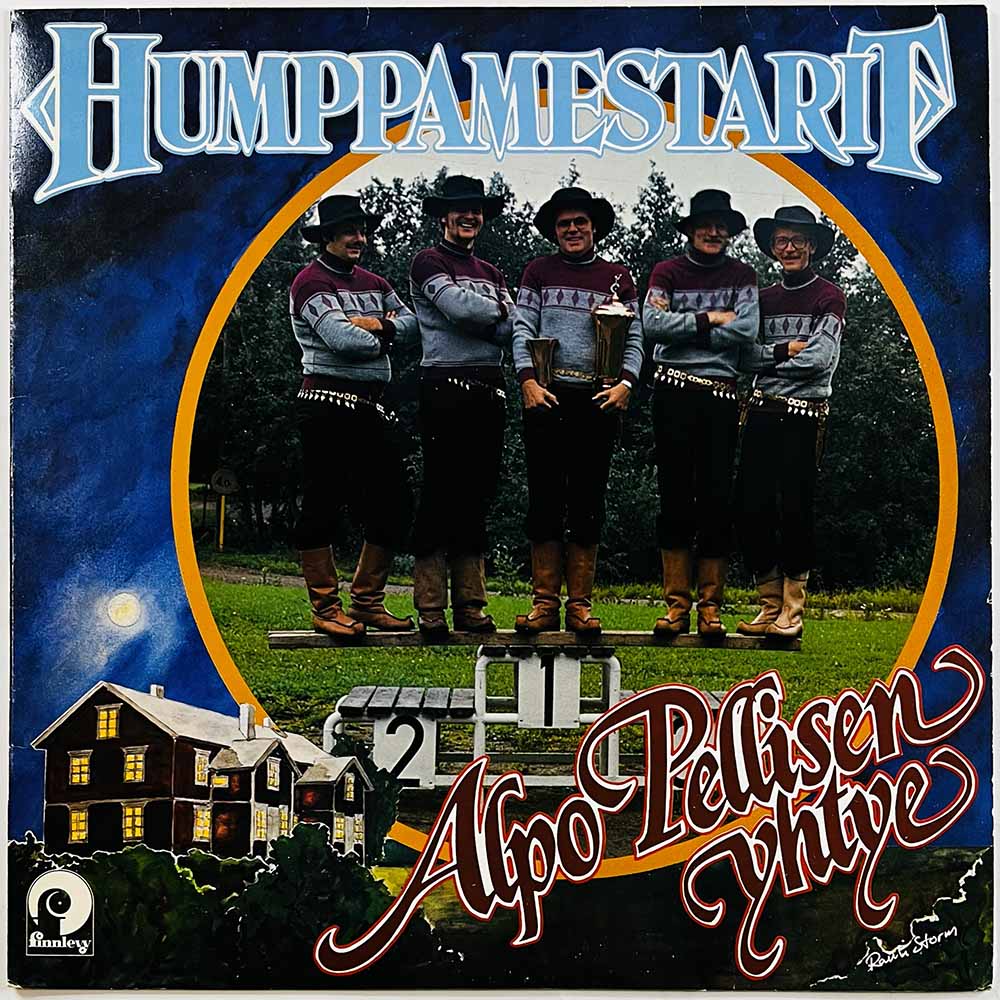 Alpo Pellisen Yhtye vinyl LP Humppamestarit  kansi EX- levy EX Käytetty LP