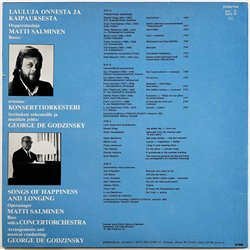 Salminen Matti vinyl LP Laulua onnesta ja kaipauksesta  kansi EX levy EX Käytetty LP