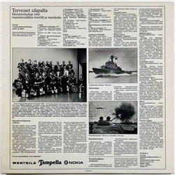 Turun Varuskuntasoittokunta vinyl LP Terveiset ulapalta  kansi EX levy EX Käytetty LP