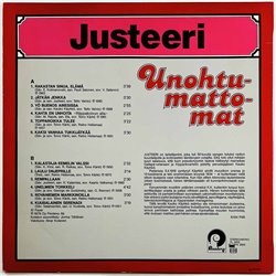 Justeeri vinyl LP Unohtumattomat  kansi EX levy EX Käytetty LP