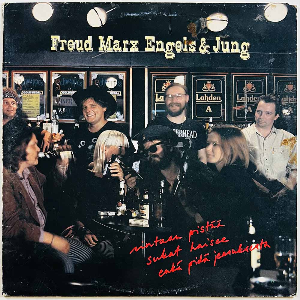 Freud Marx Engels & Jung vinyl LP Rintaan pistää, sukat haisee, enkä pidä jeesuksesta  kansi VG- levy EX- Käytetty LP