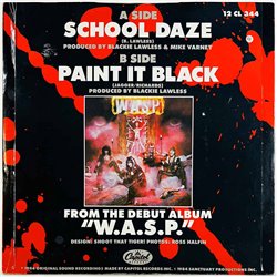 W.A.S.P. vinyl LP School daze 12-inch maxi-single  kansi VG levy VG Käytetty LP