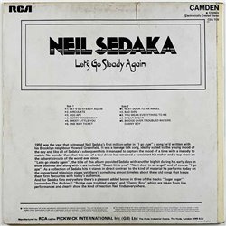 Sedaka Neil vinyl LP Let’s Go Steady Again  kansi VG levy VG Käytetty LP