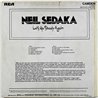 Sedaka Neil vinyl LP Let’s Go Steady Again  kansi VG levy VG Käytetty LP