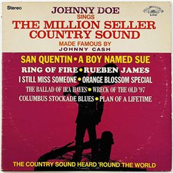 Doe Johnny vinyl LP Sings country sound made famous by Johnny Cash  kansi VG levy VG+ Käytetty LP