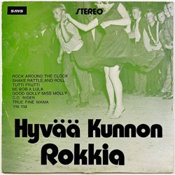 joku studioporukka soittaa vinyl LP Hyvää kunnon rokkia  kansi VG levy VG+ Käytetty LP