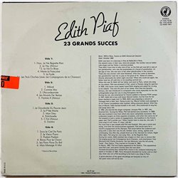 Piaf Edith 1988 YDG 15730 Wonderful world of, 23 Grands Succes 2LP Begagnat LP