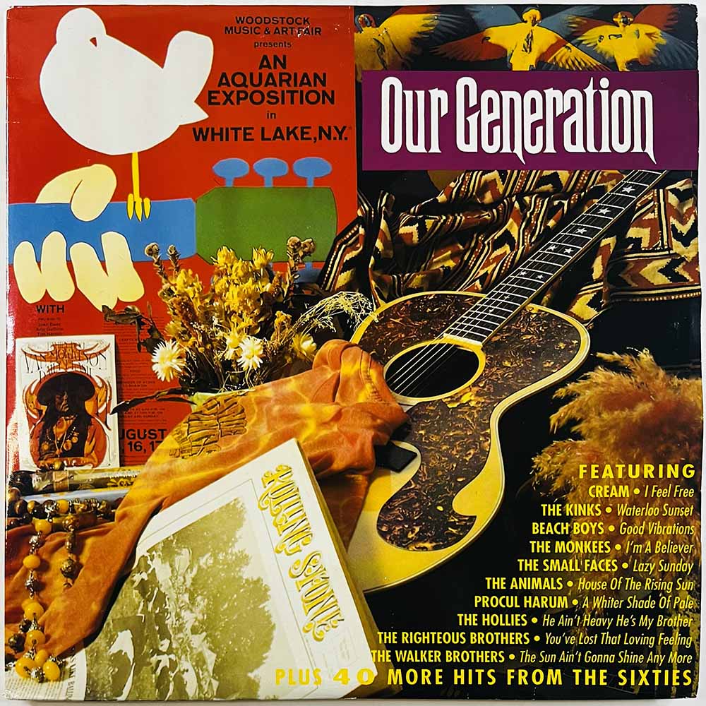 Cream, Kinks, Hollies, Canned Heat ym. 1989 TELLY 39 Our Generation 4LP Begagnat LP