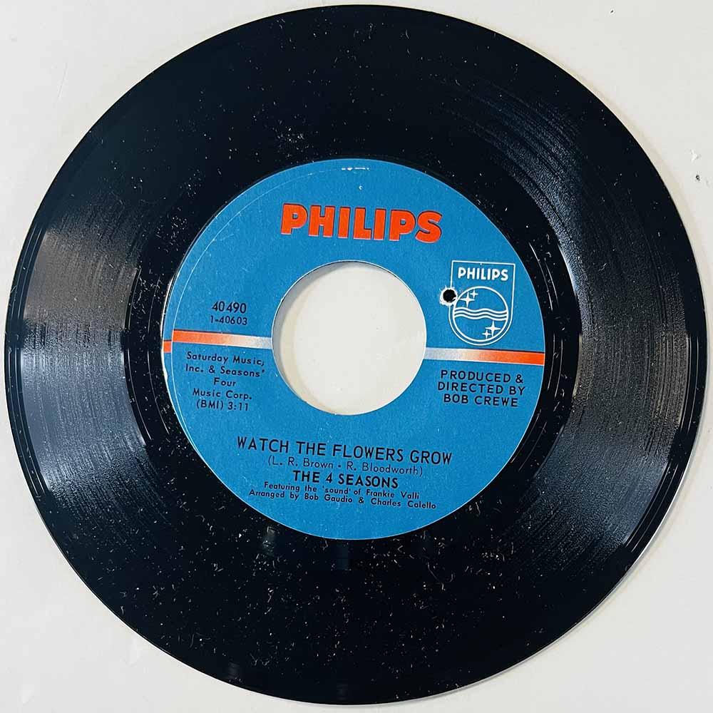 Four Seasons Käytetty 7” ei kuvakantta Watch The Flowers Grow  kansi Ei kuvakantta levy EX- käytetty vinyylisingle