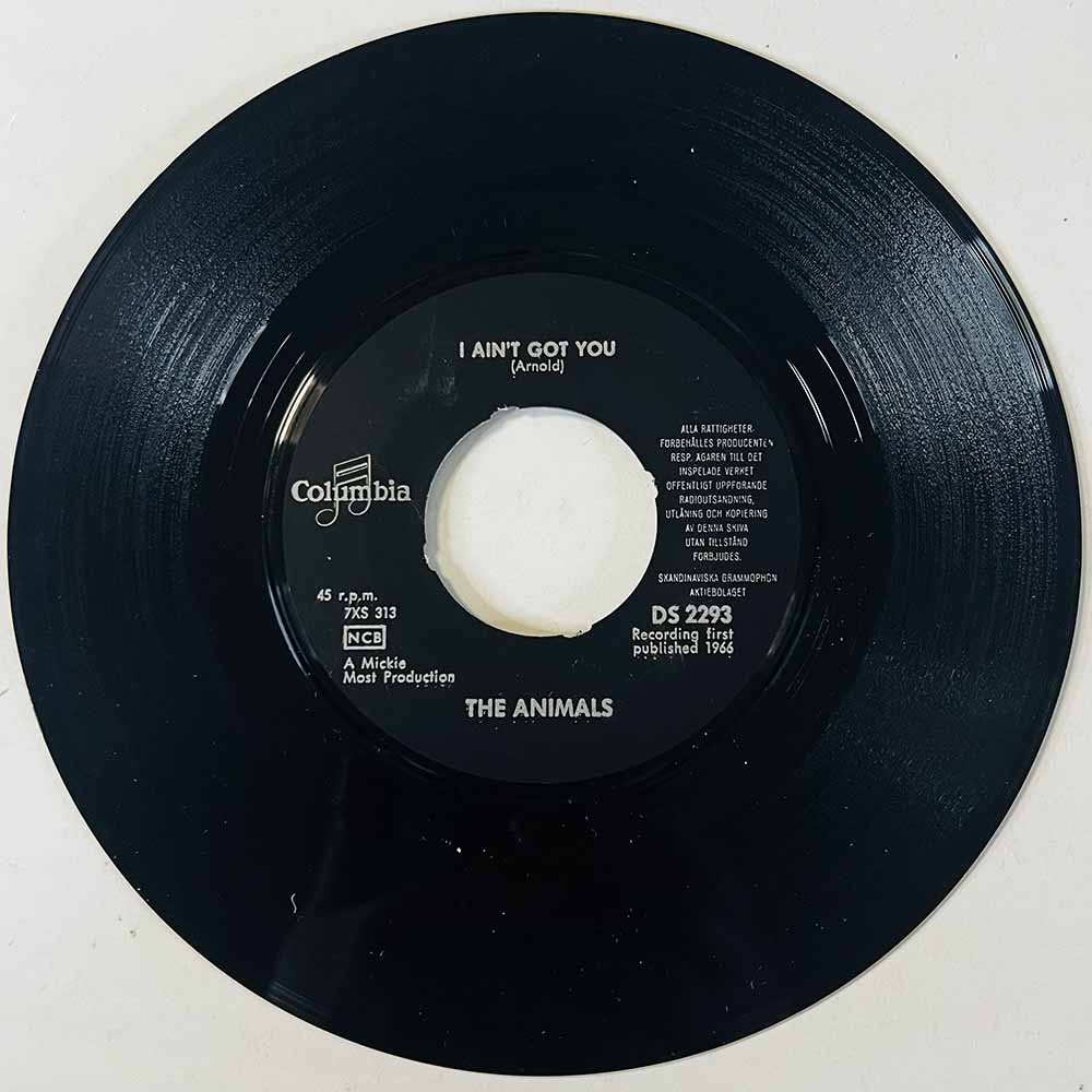 Animals 1966 DS 2293 I Ain't Got You / Dimples begagnad singelskiva