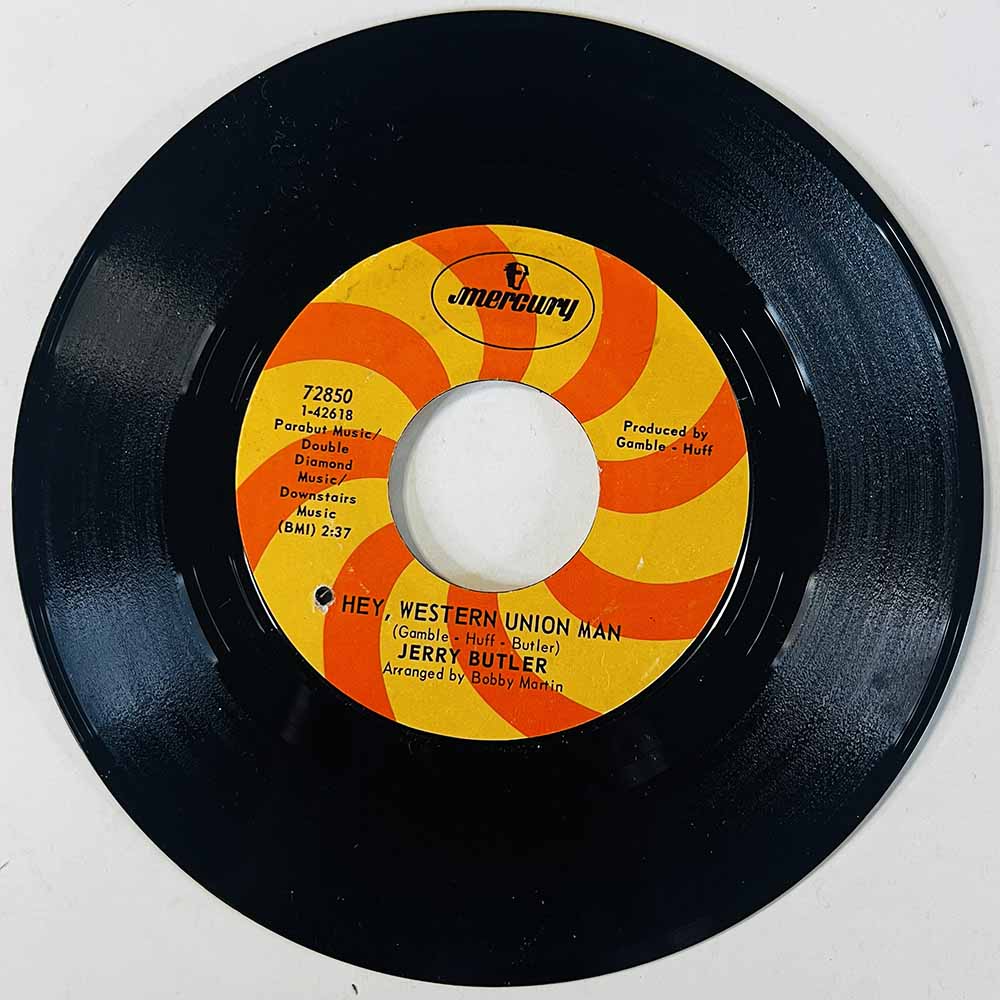 Butler Jerry Käytetty 7” ei kuvakantta Hey, Western Union Man  kansi Ei kuvakantta levy ex- käytetty vinyylisingle