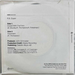 R.B. Zipper 1977 SMIS 060 003 Cruisin' With The Fonz / Slipstream begagnad singelskiva