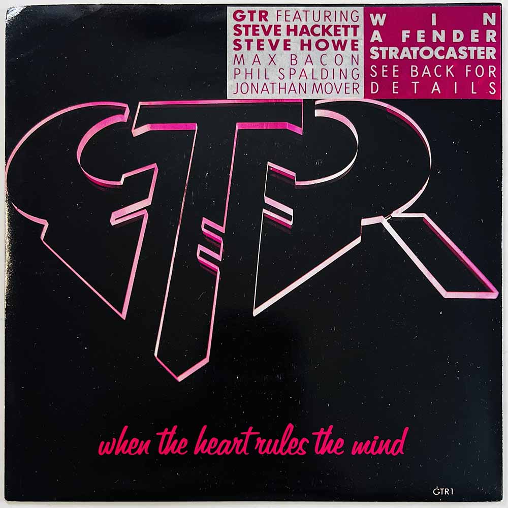 GTR Steve Hackett, Sr´teve Howe vinyylisingle When The Heart Rules The Mind  kansi EX- levy EX käytetty vinyylisingle
