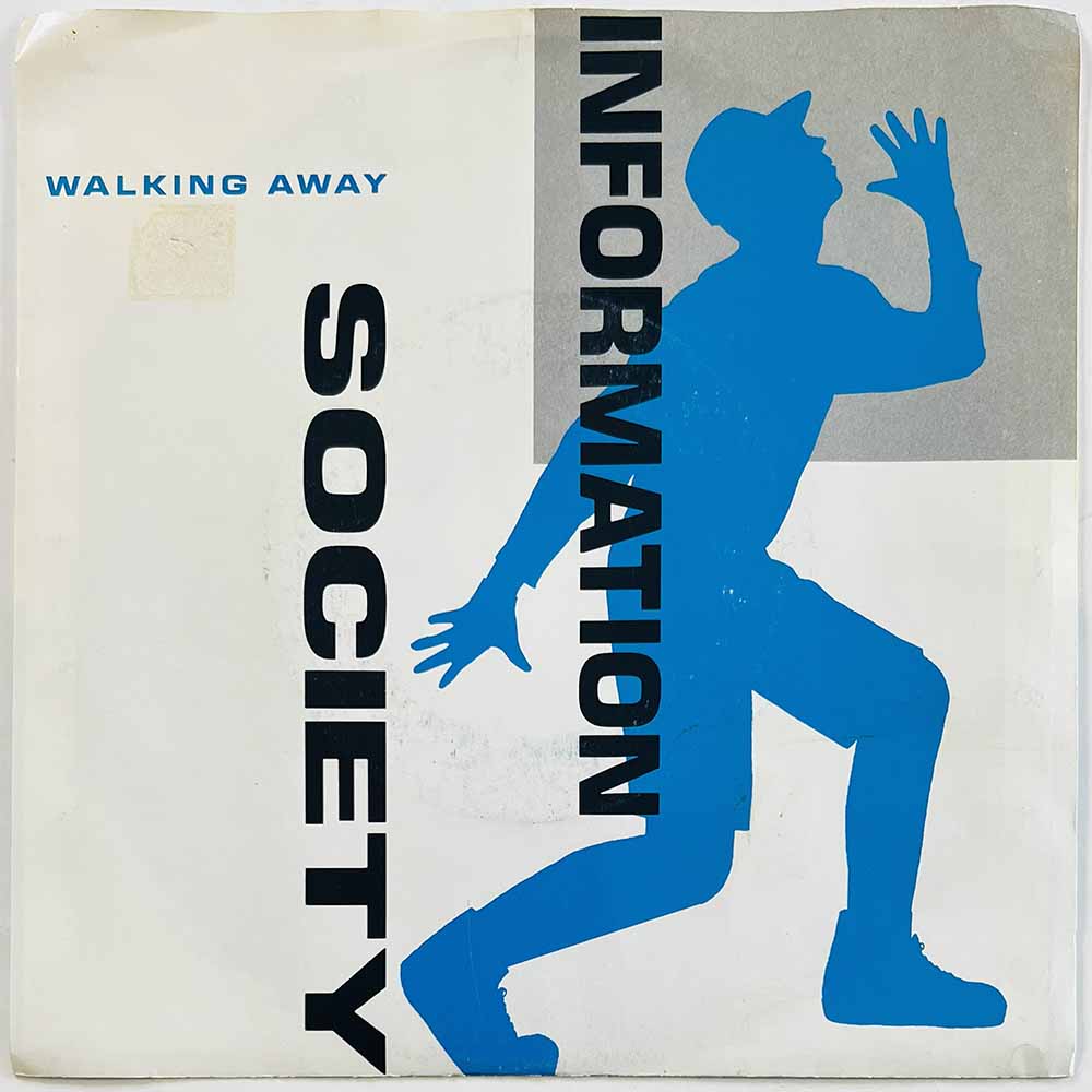 Information Society vinyylisingle Walking Away  kansi VG+ levy EX käytetty vinyylisingle
