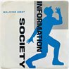 Information Society vinyylisingle Walking Away  kansi VG+ levy EX käytetty vinyylisingle