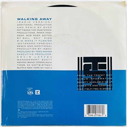 Information Society vinyylisingle Walking Away  kansi VG+ levy EX käytetty vinyylisingle