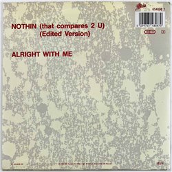 Jacksons vinyylisingle Nothin (That Compares 2 U) / Alright With Me  kansi EX- levy EX käytetty vinyylisingle