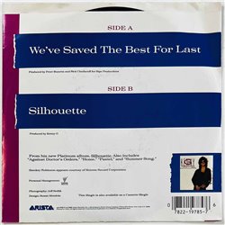 Kenny G, Smokey Robinson vinyylisingle We've saved best for last / Silhouette  kansi EX- levy EX käytetty vinyylisingle