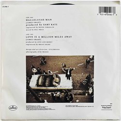 Love And Money vinyylisingle Hallelujah man / Love is a million miles away  kansi VG levy EX käytetty vinyylisingle