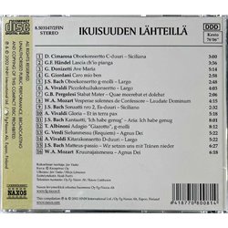 Händel, Donizetti, Pergolesi CD Ikuisuuden lähteillä  kansi EX- levy EX Käytetty CD
