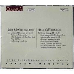Sibelius Jean / Aulis Sallinen 1999 CL 138 Lemminkäinen / Rauta-aika CD Begagnat
