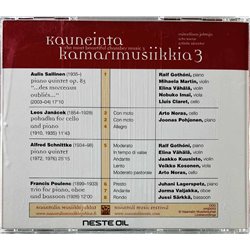 Arto Noras, Ralf Gothoni, Jaakko Kuusisto CD Kauneinta kamarimusiikkia 3  kansi VG+ levy EX Käytetty CD
