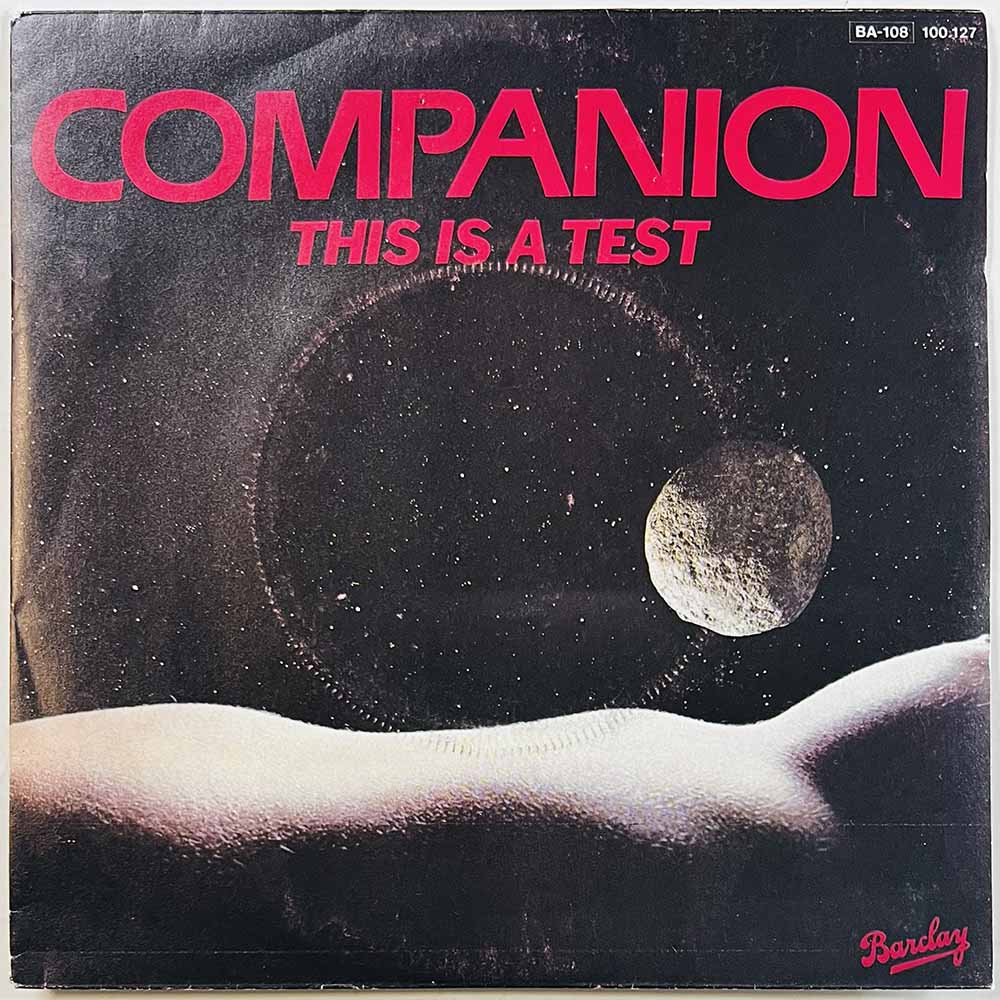 Companion vinyylisingle This Is A Test  kansi VG+ levy EX käytetty vinyylisingle