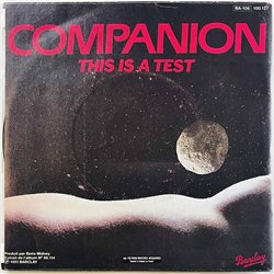 Companion vinyylisingle This Is A Test  kansi VG+ levy EX käytetty vinyylisingle