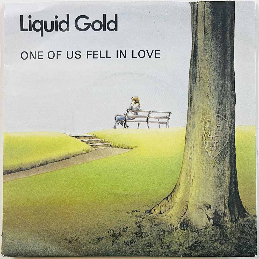 Liquid Gold vinyylisingle One Of Us Fell In Love  kansi EX- levy EX käytetty vinyylisingle