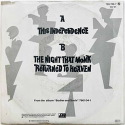 Manhattan Transfer vinyylisingle This Independence / Night That Monk Returned  kansi VG+ levy EX käytetty vinyylisingle