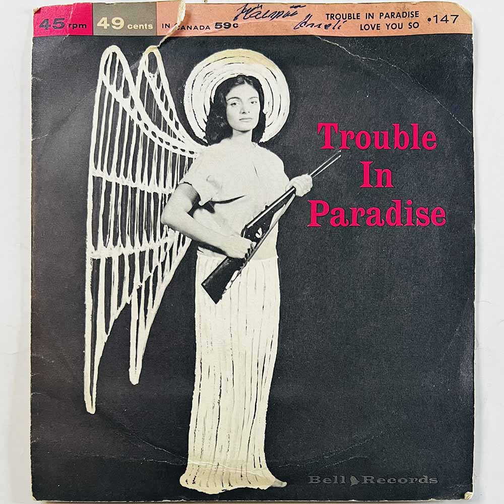 Winter Billy, Ken Wright vinyylisingle Trouble In Paradise / Love You So  kansi VG- levy VG+ käytetty vinyylisingle