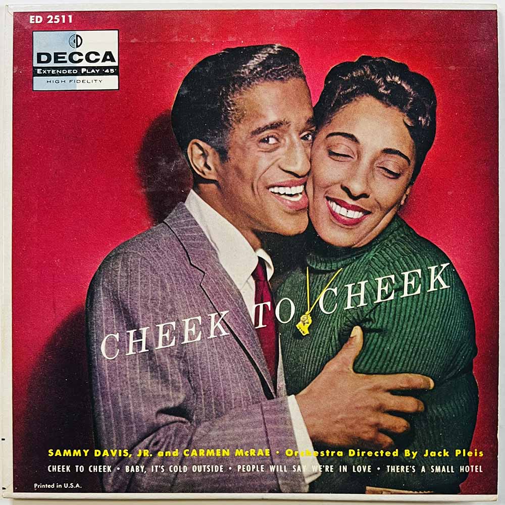 Sammy Davis Jr, Carmen McRae 1957 ED 2511 Cheek To Cheek EP begagnad singelskiva