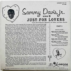 Sammy Davis Jr. vinyylisingle Just For Lovers Part 2 EP  kansi EX- levy EX- käytetty vinyylisingle