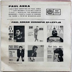 Anka Paul vinyylisingle Christmas Greetings By Paul Anka  kansi VG levy EX- käytetty vinyylisingle