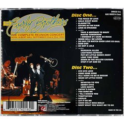 Everly Brothers CD The Complete Reunion Concert 2CD  kansi EX levy EX Käytetty CD