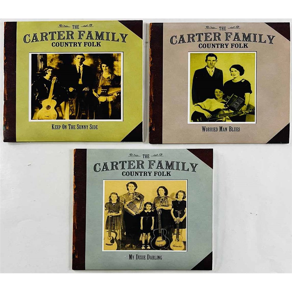 Carter Family CD Country Folk 77 raitaa 3CD  kansi EX levy EX Käytetty CD
