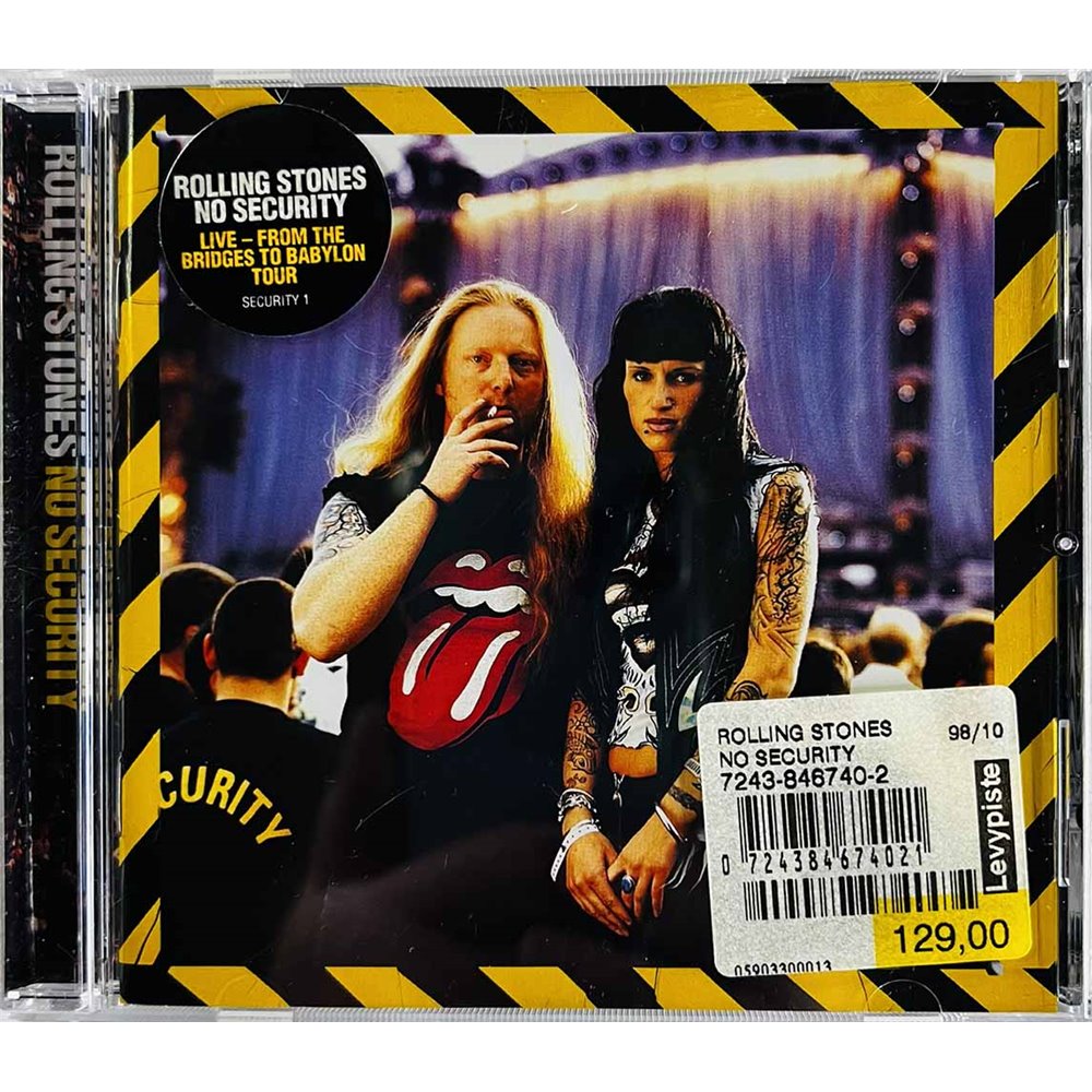 Rolling Stones CD No Security  kansi EX levy EX- Käytetty CD