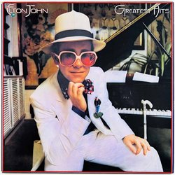 Elton John 1974 DJLPH 442 Greatest Hits Begagnat LP