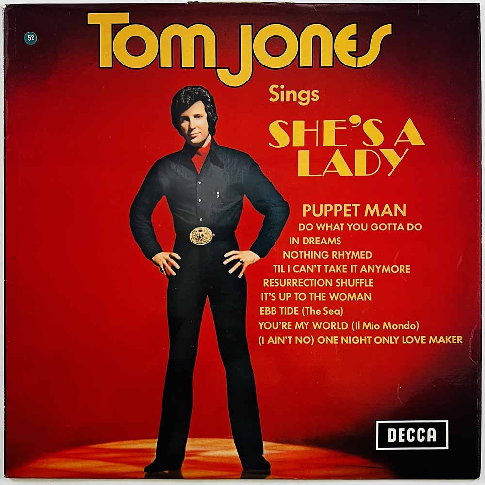 Jones Tom vinyl LP Sings she’s a lady  kansi VG+ levy VG Käytetty LP