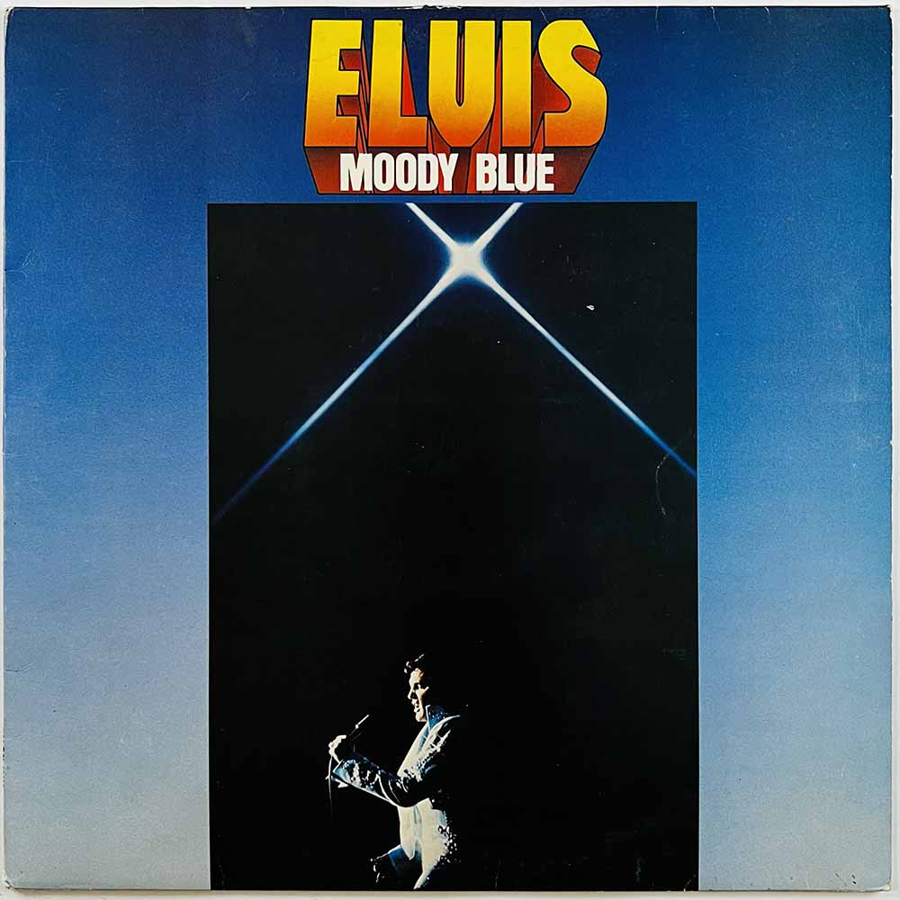 Elvis vinyl LP Moody Blue  kansi VG levy VG Käytetty LP