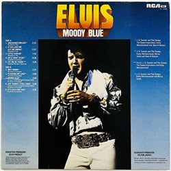 Elvis vinyl LP Moody Blue  kansi VG levy VG Käytetty LP
