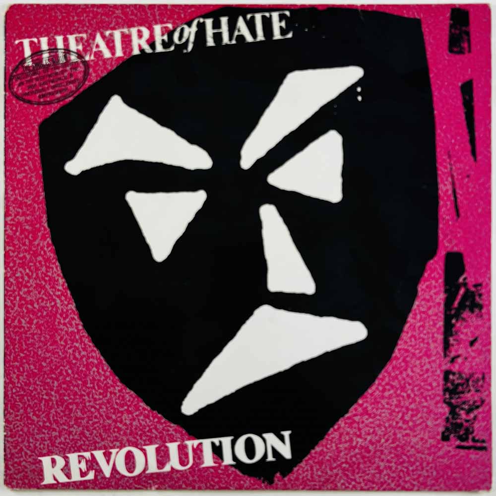 Theatre Of Hate vinyl LP Revolution, purple vinyl  kansi VG levy VG+ Käytetty LP