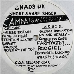 Chaos UK 1984 GURT 1 Short Sharp Shock Begagnat LP