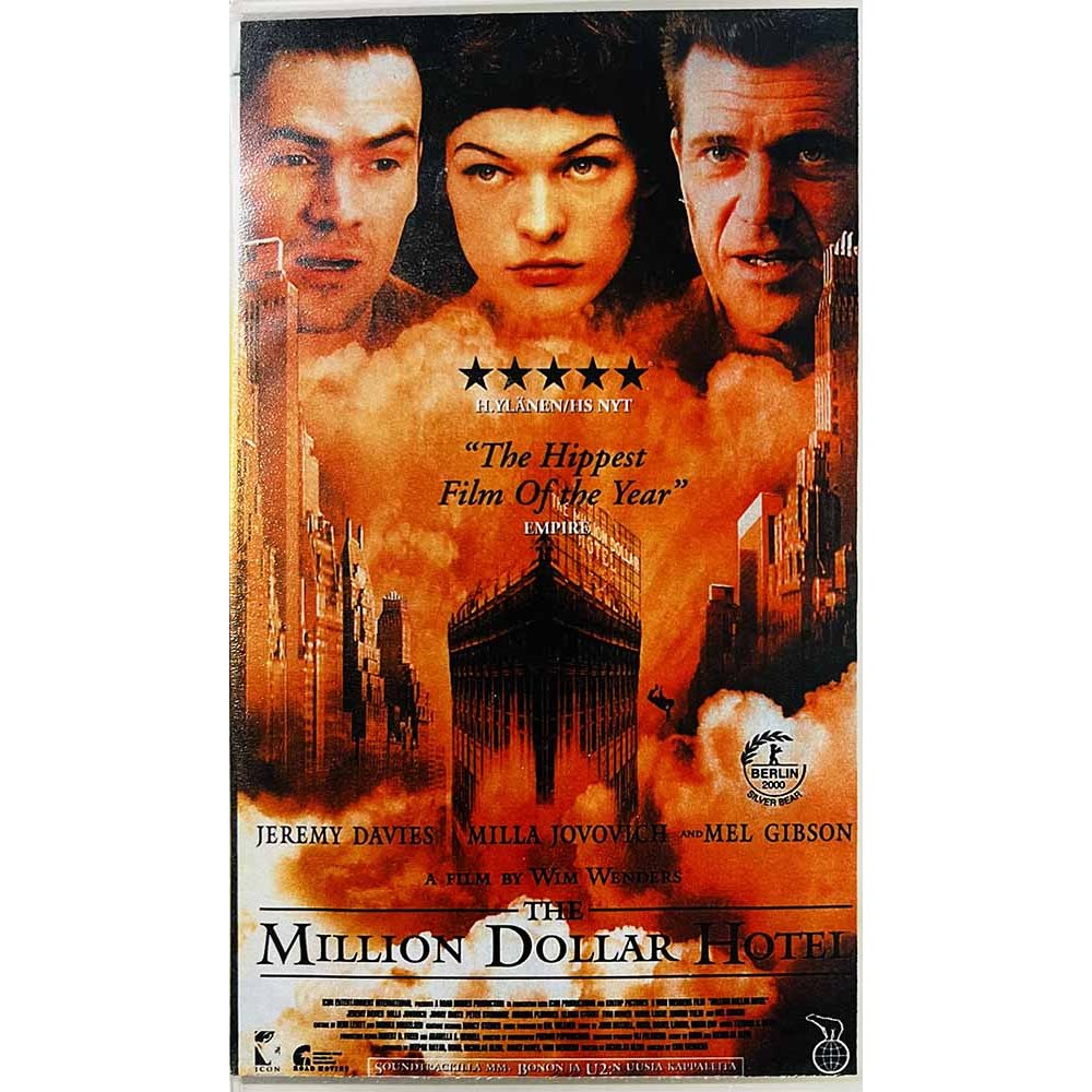VHS - Elokuva: Million dollar hotel kansipaperi EX VHS-kasetin kunto EX- VHS video
