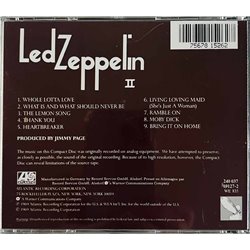 Led Zeppelin CD Led Zeppelin II  kansi EX levy EX Käytetty CD