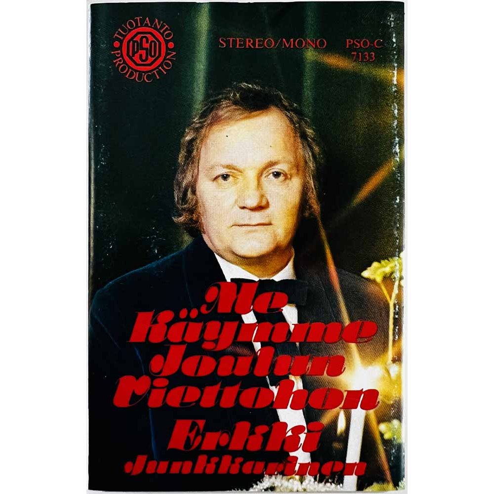 Junkkarinen Erkki Musiikkikasetti Me Käymme Joulun Viettohon  kansi EX kasetti EX käytetty kasetti