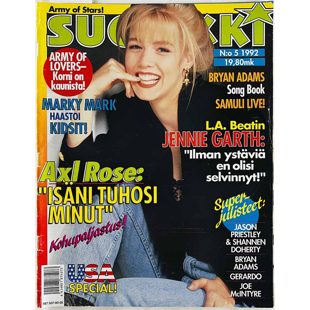 Suosikki 1992 N:o 5 Drew Barrymoresta kasvoi joutsenprinsessa aikakauslehti